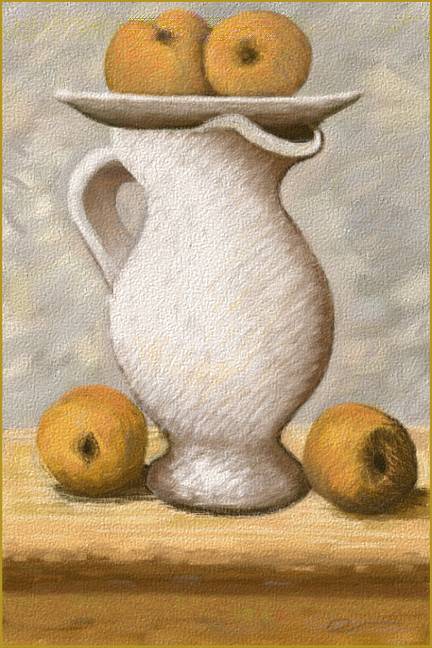 Picasso Study, Pitcher with Apples